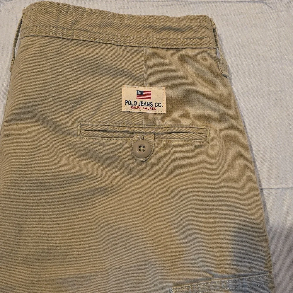 Polo Jeans Co. Men's Vintage Y2K Beige Flat Front‎ Cargo 8